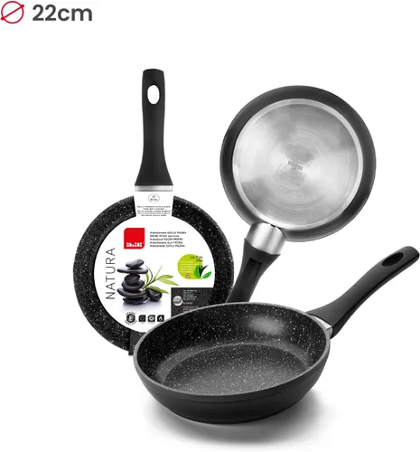 Vista 4 de IBILI Sartén Natura 8.7 in, Aluminio, Negro