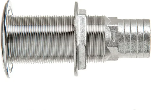 Vista 2 de Attwood 66553-3 Barco Self-Bailing Cockpit Barbed Acero inoxidable 1 ½-Inch Scupper Valve