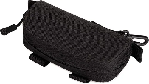 Vista 8 de CamGo Gafas de sol tácticas Estuche rígido portátil Molle cremallera Nylon gafas estuche de transporte con clip
