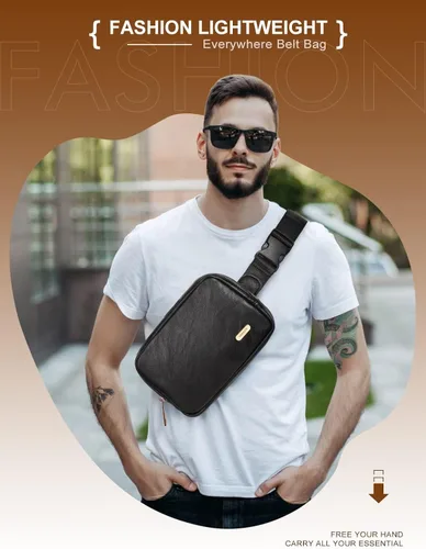 Vista 6 de Mini riñonera unisex, Negro -, Bolsa de cinturón