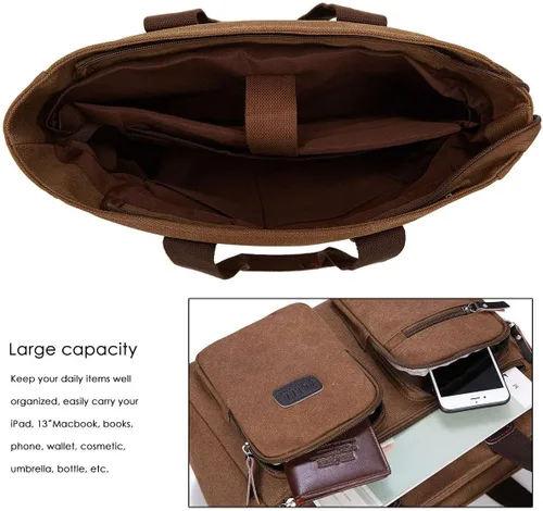 Vista 4 de ToLFE Bolso de Mano con Asa Superior para Mujer, Bolso de Hombro, Bolso Mensajero, Bolso Tote, Cartera, Bolso Cruzado, Bolsa de Viaje para Trabajo