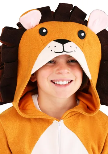 Vista 3 de Disfraz de León Peludo para Niños Multicolor