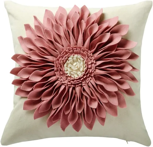 Vista 25 de OiseauVoler Fundas de almohada hechas a mano de 18 x 18 pulgadas, fundas de cojín de girasol 3D azules, fundas de almohada decorativas para sofá