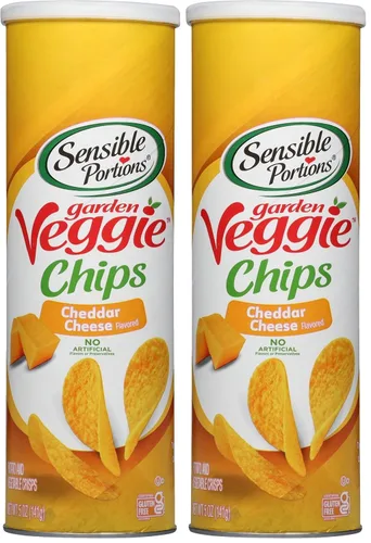 Vista 6 de Sensible Portions Chips de verduras apiladas para jardín, sal marina, 5 onzas
