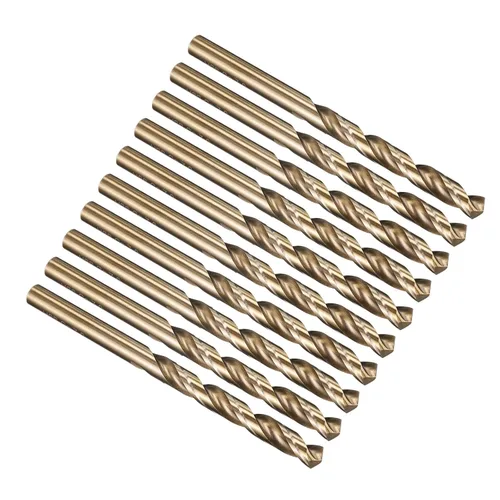 Vista 272 de PATIKIL Broca Jobber de 0.039 in, vástago recto M35 cobalto 5% acero de alta velocidad 135° acabado dorado para metal duro de acero inoxidable - 2