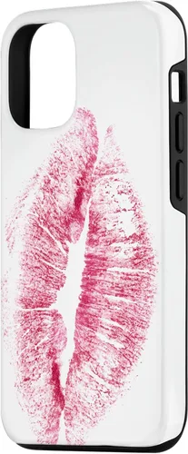Vista 2 de Carcasa rosa para iPhone 15 Kiss Lips Love