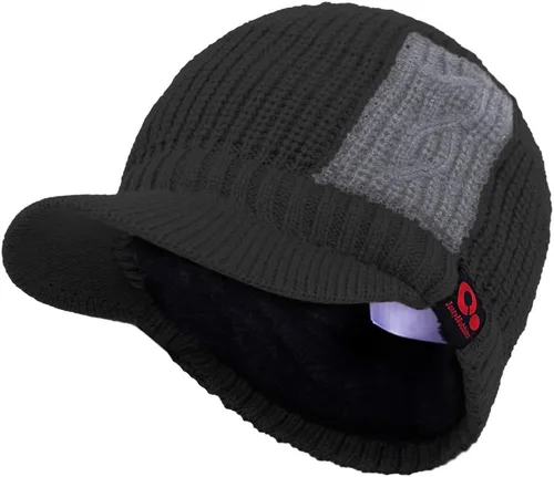 Vista 59 de Janey&Rubbins Gorro de punto diario con orejeras con forro polar y calavera