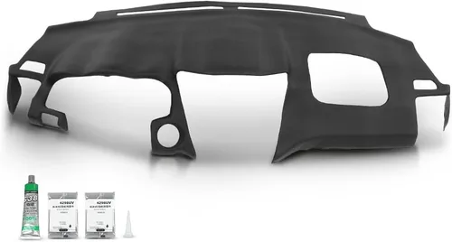 Vista 24 de PIT66 Cubierta de bisel de tablero TPE negra compatible con Buick Apollo/Olds Omega 1972-1974 Compatible con Chevy Chevy II/Chevy Nova 1969-1974