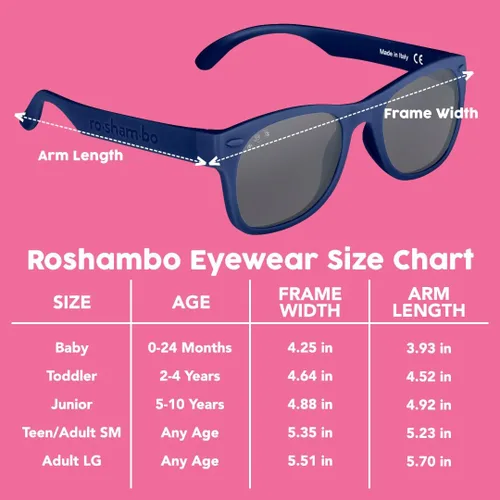 Vista 7 de ROSHAMBO - Lentes de sol irrompibles para niños y niñas de 2 a 4 años con correa sin bisfenol A, lentes polarizados, ensamblados en Estados Unidos