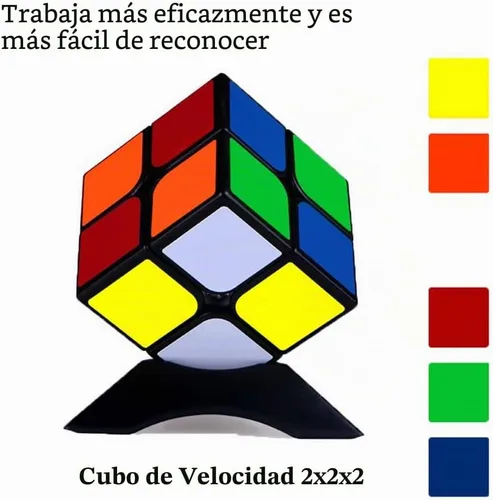 Vista 7 de Cubo de velocidad 2x2, rompecabezas clásicos de cubo 2x2 de juguete (negro)