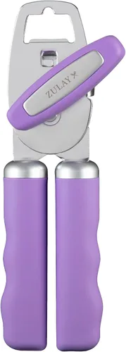 Vista 54 de Zulay Kitchen Abrelatas manual de acero inoxidable resistente con abridor de botellas, abrelatas manual a prueba de óxido con perilla giratoria
