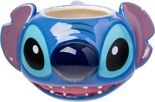 Vista 24 de Silver Buffalo Disney Alicia en el país de las maravillas Taza de té apiladas de cerámica esculpida en 3D, 20 onzas (591.4 ml)