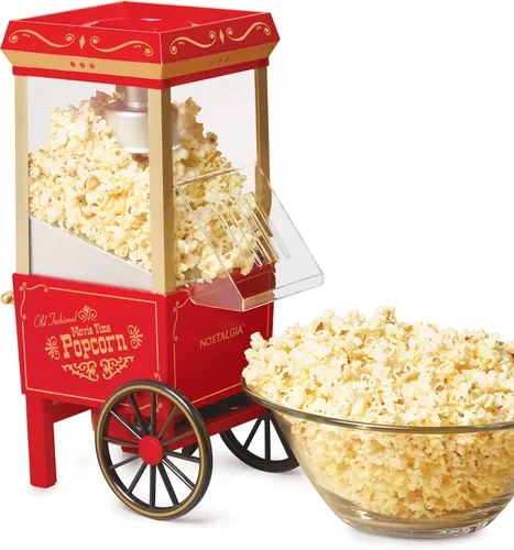 Vista 5 de Nostalgia Vaporizador y calentador de bollos para perros calientes de Coca-Cola extra grande, máquina de palomitas de maíz rojo y palomitas de maíz