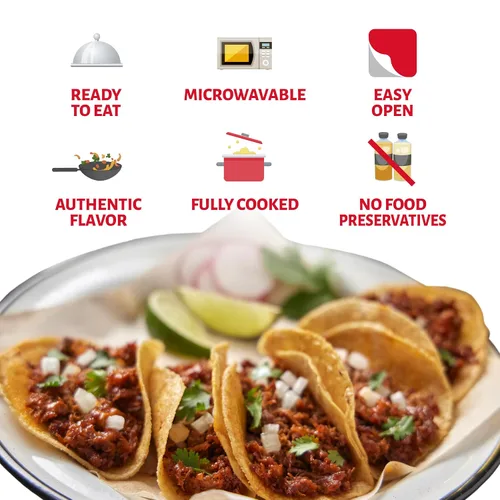 Vista 4 de Chata Chilorio de cerdo mexicano, cerdo rallado sazonado, 5 onzas (paquete de 6)
