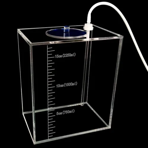 Vista 8 de Recipiente de dosificación, accesorios para bombas de aire de acuario, bomba dosificadora Recipientes de líquido Srorage Cubo hecho de acrílico