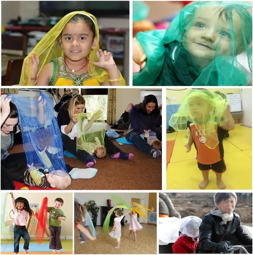 Vista 4 de AIVIAI Bufandas de baile Bufandas de música para niños Movimiento y Malabares 12pcs