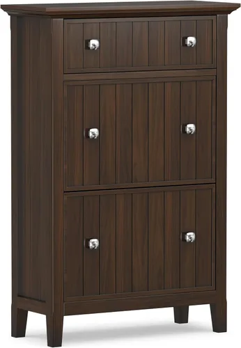 Vista 25 de SIMPLIHOME Acadian - Armario de madera maciza de 36" de ancho, color negro