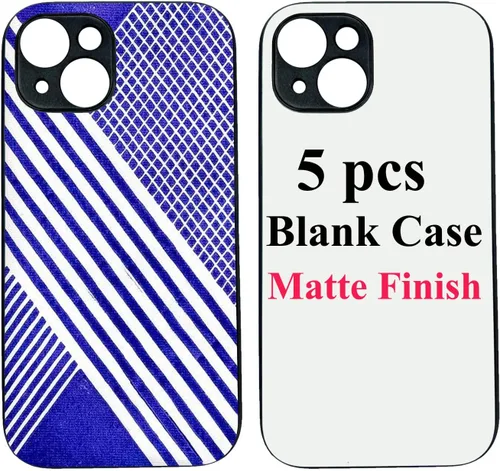 Vista 9 de JUSTRY 5 fundas blancas de sublimación para teléfono, fundas de goma TPU suave a granel compatibles con Apple iPhone 13, 6.1 pulgadas (2021), fácil