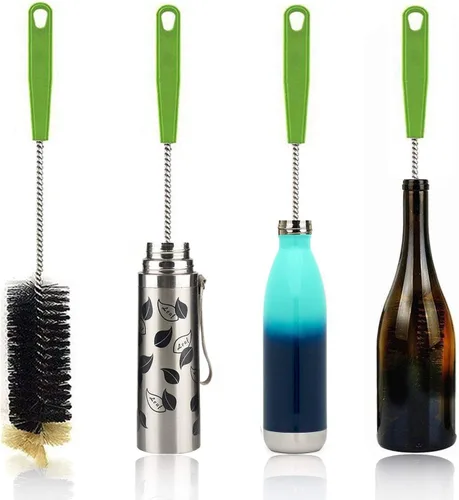 Vista 2 de Haomaomao Cepillo para botellas, cepillos de limpieza de botellas de agua Juego de brochas de 7 piezas