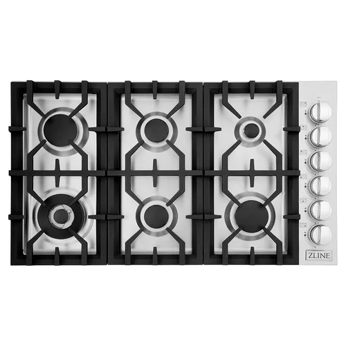 Vista 3 de ZLINE - Placa de cocina de gas con 6 quemadores (RC36) de 36 pulgadas