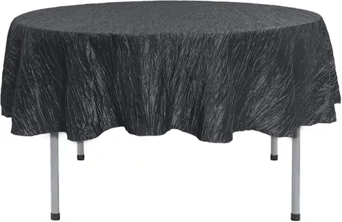 Vista 26 de YOUR CHAIR COVERS - Mantel redondo de 90 pulgadas con arrugas color rubor de tafetán – Elegante mantel brillante para bodas, fiestas y eventos