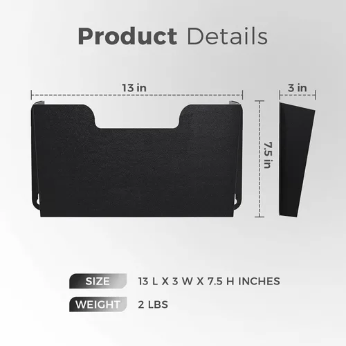 Vista 3 de OSKIE DR POCKET RACK - Estante para archivos de pared, bolsillo único, organizador de metal para documentos de tamaño carta, organizador