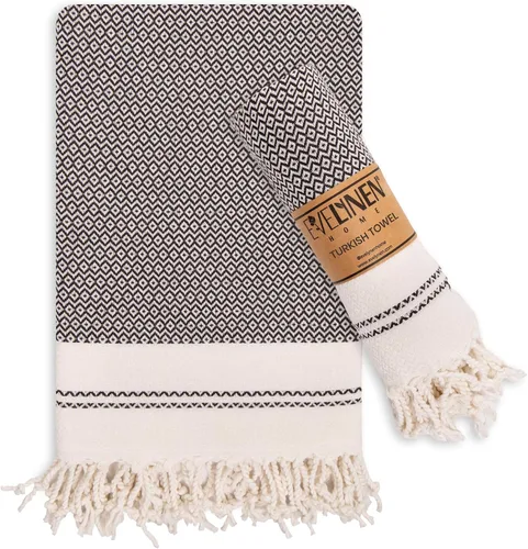 Vista 15 de Evelynen - Juego de 2 toallas de mano turcas para baño y cocina, toallas de mano bohemias con bucles para colgar, para cara, té, plato, cocina