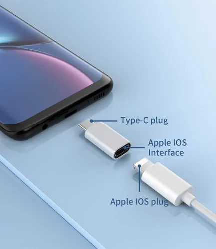 Vista 3 de Paquete de 3 adaptadores USB C macho a compatible con Lightning hembra, compatible con Apple iPhone15 Pro Max Plus iPad Pro Air Mini para Galaxy