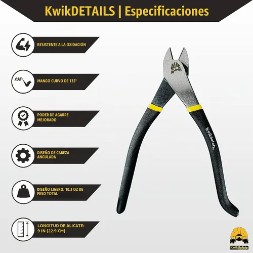 Vista 4 de KwikSafety - Charlotte, NC - PINZA Alicates de ferretería Alicates de corte diagonal de alta resistencia, cabeza en ángulo, barras de refuerzo