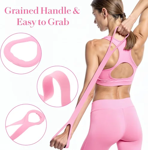 Vista 3 de Figura 8 Banda de resistencia con asas Bandas elásticas para entrenar brazo espalda hombro entrenamiento Cuerdas elásticas Equipo de ejercicio