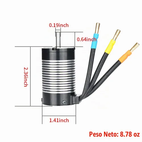 Vista 2 de 1/10 Off-Road Tarjeta corta Pies grandes con accesorios modificados Violento Interstellar 3660 Motor sin escobillas 4 Motor de par extremadamente