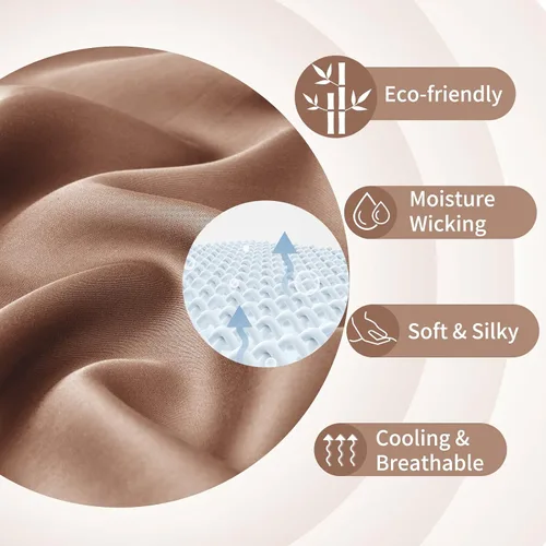 Vista 2 de Fittia Funda de almohada corporal de 20 x 54 pulgadas, funda de almohada corporal suave y sedosa con cierre de sobre, funda de almohada refrescante