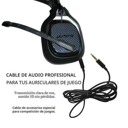 Vista 4 de JAINTA A10 A40 - Cable de repuesto compatible con auriculares Astro A10 A40 A30 A50, cable compatible con Xbox One Play Station 4, PS4, cable