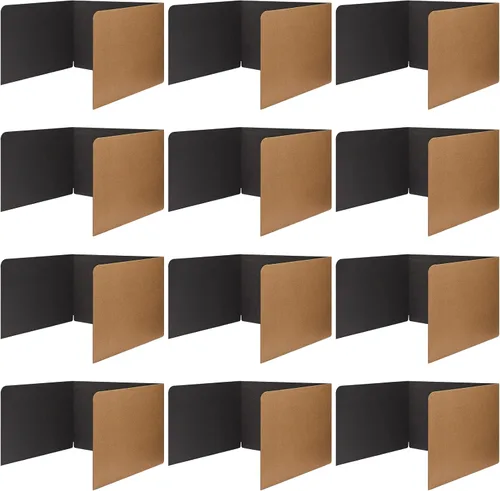 Vista 9 de Gueevin 1 divisor de escritorio para el aula para estudiantes, carpetas de privacidad de prueba para un mejor enfoque, tamaño total de 13 x 20 x 17