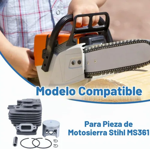 Vista 2 de Pistón de cilindro de 1.929 in con kit de junta de tambor de embrague para motosierra Stihl MS361