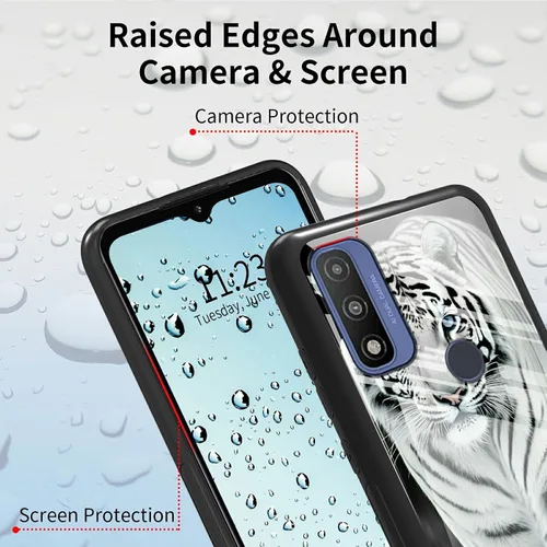 Vista 214 de Funda para Motorola Moto G Stylus 5G 2021 de vidrio templado, funda negra con diseño de mujer negra africana para mujeres y hombres, antiarañazos, a