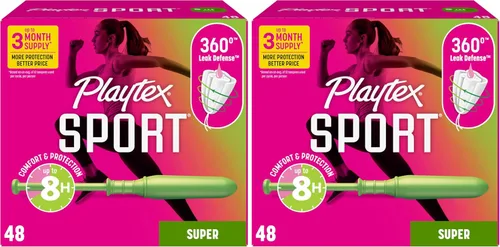 Vista 22 de Playtex Tampones deportivos de absorción regular, sin fragancia, 18 unidades, tampones regulares para mujeres, cuidado femenino, tampón Playtex