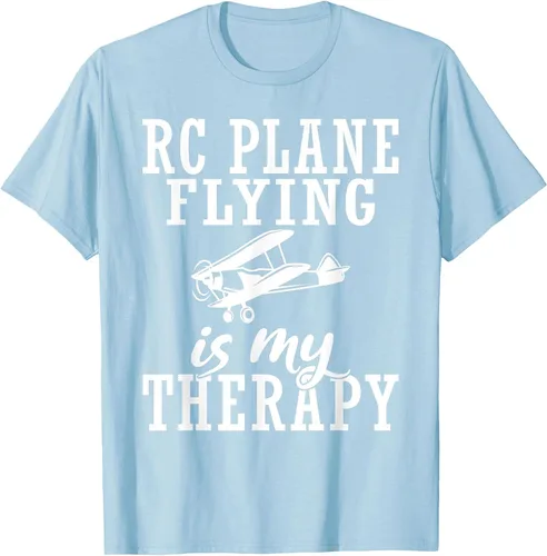 Vista 23 de RC Plane Flying is My Therapy RC Plane T-Shirt Asphalt Grey