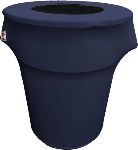 Vista 10 de LA Linen Funda elástica de elastano ajustable para cubo de basura Slim Jim de 23 galones, cubierta de contenedor de residuos, decoración de patio
