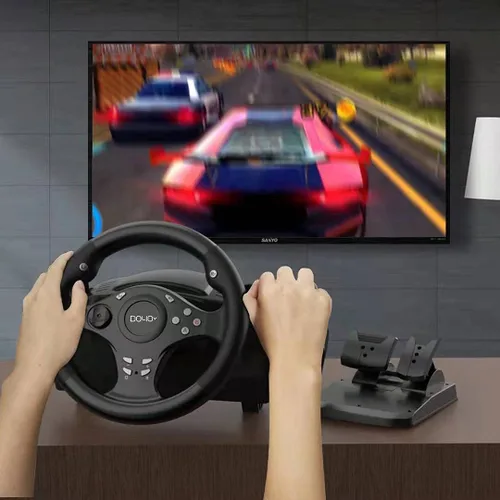 Vista 3 de DOYO Game Racing Wheel with Pedals, 270 Steering Wheels PC with Force Feedback, Racing Steering Wheel compatible with PS4, Xbox Series XS, Xbox