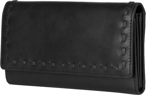 Vista 2 de Lady Conceal Hope RFID Cartera de cuero con cordones (negro)