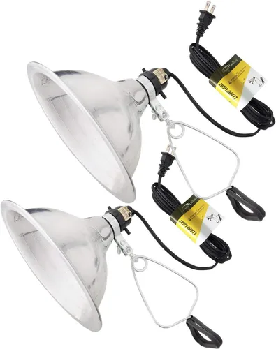 Vista 15 de Simple Deluxe Paquete de 1 lámpara de abrazadera de 10.5 pulgadas, enchufe E26 de 250 vatios (bombilla no incluida), reflector de aluminio y base
