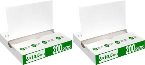 Vista 25 de EcoDispose 2000 hojas de papel precortadas de 6 x 10.5 pulgadas, color Blanco