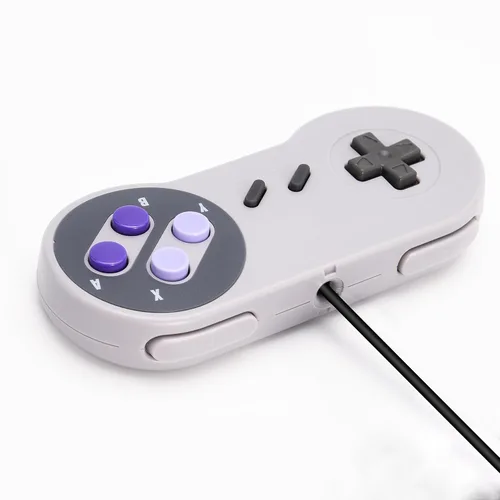 Vista 2 de iNNEXT 2 Pack Wired SNES Gamepad, SNES Controller Fully Compatible with Original SNESSFC - Plug and Play (GrayPurple)