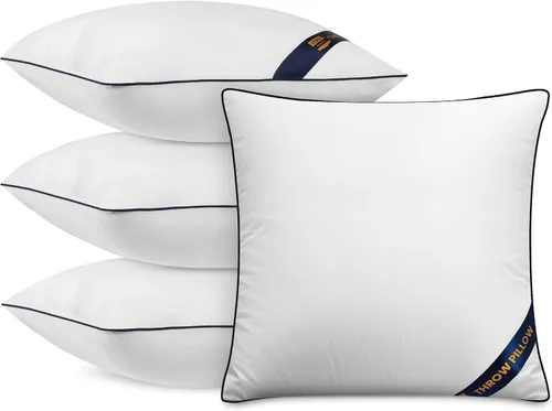 Vista 17 de Utopia Bedding - Relleno de almohadas decorativas (paquete de 2, color blanco), almohadas para sofá, cama y sofá de 12 x 12 pulgadas, relleno
