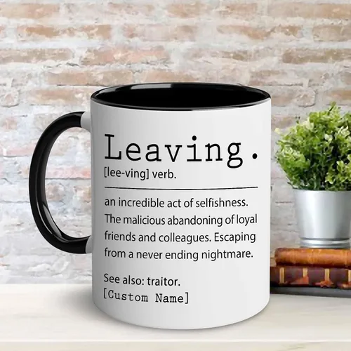 Vista 5 de WHIDOBE Taza de despedida personalizada de compañero de trabajo para mujer, taza de despedida personalizada de 11 oz y 15 onzas para compañero