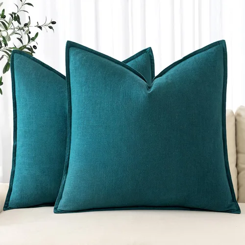 Vista 56 de MIULEE - Juego de 2 fundas de almohada decorativas de lino, estilo bohemio, rústico, neutral, para sofá, cama, 16 x 16 pulgadas, color marrón