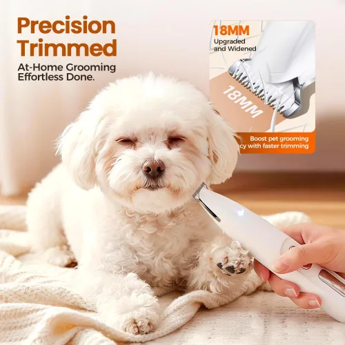 Vista 3 de Pet MicroPrecision - Recortadora de patas de perro con luz LED, afeitadora de pelo impermeable para perros y gatos, recargable e inalámbrica para 1
