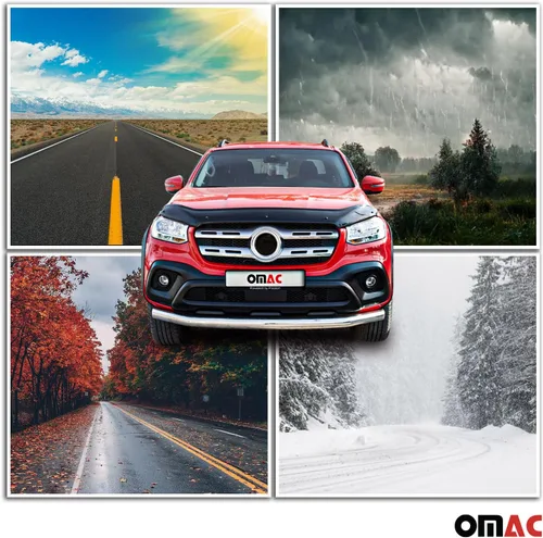 Vista 9 de OMAC Deflector de Capó y Protector contra Insectos Delantero para Chevrolet Cruze 2011-2015 Sedán Negro