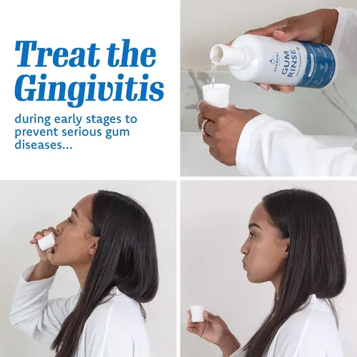 Vista 4 de Everest - Enjuague bucal natural para tratamiento de gingivitis, enjuague bucal bucal seco para adultos y adolescentes, enjuague bucal sin alcohol